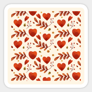 Hearts and Leaves Sticker